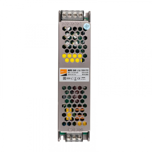 Блок питания для светодиод. ленты BSPS 100Вт 4.16А 24В IP20 метал. JazzWay 5015555 Блок питания для светодиод. ленты BSPS 100Вт 4.16А 24В IP20 метал. JazzWay 5015555
