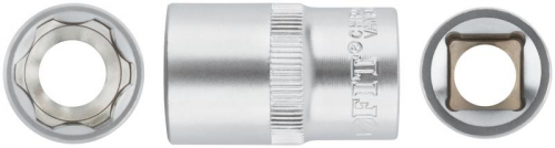 Головка шестигранная CrV 1/2дюйм 17мм FIT 62047 Головка шестигранная CrV 1/2дюйм 17мм FIT 62047