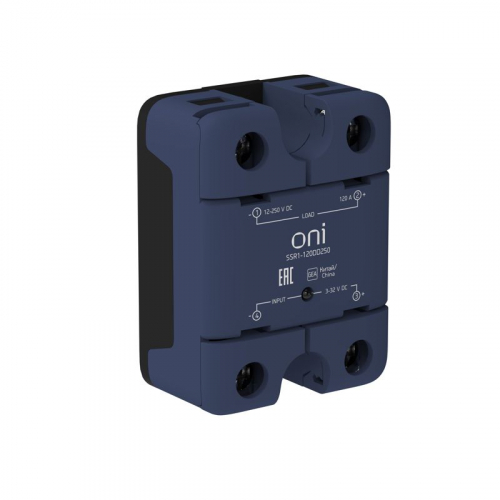 Реле твердотельное SSR1 120А 3-32В DC 12-250В DC ONI SSR1-120DD250 Реле твердотельное SSR1 120А 3-32В DC 12-250В DC ONI SSR1-120DD250