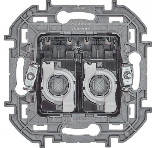 Розетка компьютерная 2-м Inspiria RJ45 кат.5E UTP сл. кость IEK 673836 фото 4
