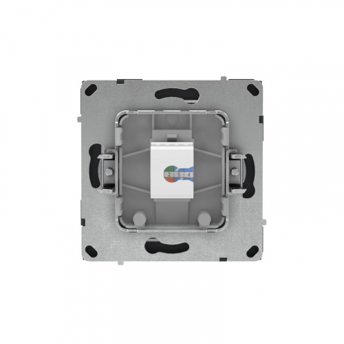 Розетка компьютерная 1-м KANT RJ45 кат.5E без шторки черн. уголь DKC 7012663 фото 3