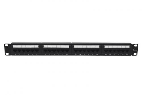 Патч-панель 19дюйм 1U кат.5E неэкранир. 24 порта RJ-45 Dual IDC TOKOV ELECTRIC TKE-PP-5E-1U-24P-UTP