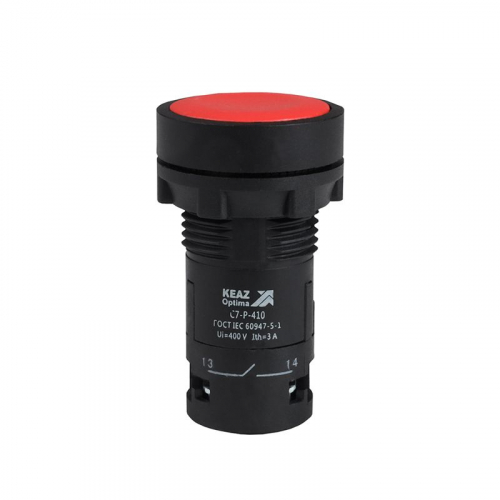 Кнопка OptiSignal Compact D22 С7-P-410 красн. 1НО XB7NA41 КЭАЗ 362033 Кнопка OptiSignal Compact D22 С7-P-410 красн. 1НО XB7NA41 КЭАЗ 362033