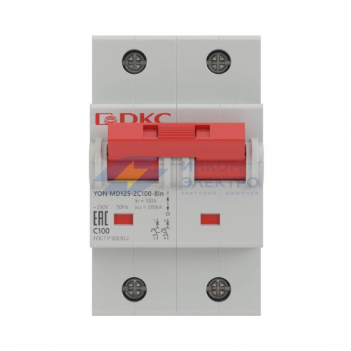 Выключатель автоматический модульный YON MD125-2C100-8ln DKC MD125-2C100 фото 2