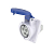 Розетка СП 32А 230В 3п 2P+E IP44 с наклоном DKC DIS4133263