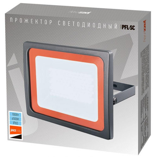Прожектор светодиодный PFL-SC 100Вт 6500К IP65 190-260В ДО закален. матов. стекло JazzWay 5001428 фото 5