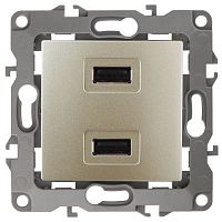 Устройство зарядное USB 12-4110-04 5В-2100мА шампань ЭРА Б0027494