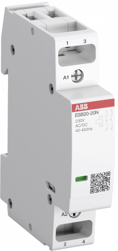 ESB20-02N-06 Контактор модульный (20А АС-1, 2НЗ), катушка 230В AC/DC 1SBE121111R0602 ESB20-02N-06 Контактор модульный (20А АС-1, 2НЗ), катушка 230В AC/DC 1SBE121111R0602