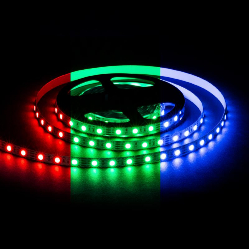Лента светодиодная 12В 14.4Вт/м RGB smd5050 60д/м IP20 подложка 10мм (уп.5м) OGM LSE-271 фото 2 Лента светодиодная 12В 14.4Вт/м RGB smd5050 60д/м IP20 подложка 10мм (уп.5м) OGM LSE-271 фото 2
