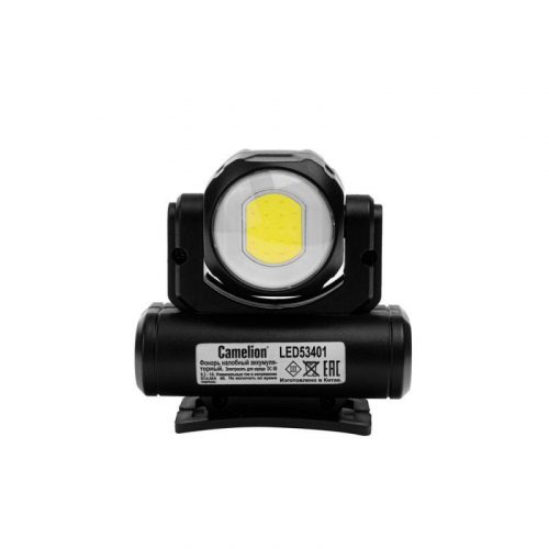 Фонарь налобный LED53401 аккум. 3.7В COB+LED 3.5Вт 4 реж. Type-C бокс черн. Camelion 15749 фото 6