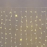 Гирлянда светодиодная "Светодиодный Дождь" 2х1.5м 300LED тепл. бел. 23Вт 230В IP65 постоян. свечение провод бел. (нужен шнур питания 303-500-1) Neon-Night 235-116
