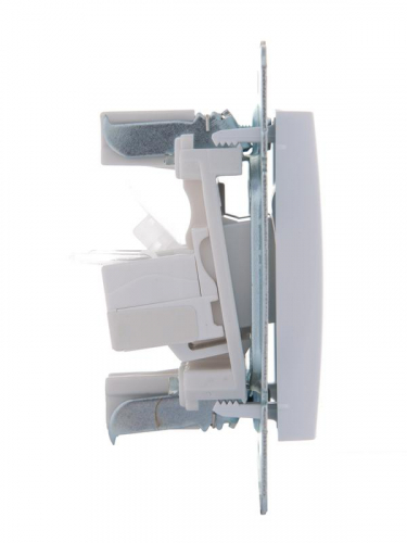 Розетка компьютерная 2-м СП Karina RJ45 механизм бел. LEZARD 707-0288-141 фото 4