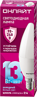 Лампа светодиодная 90 416 OLL-C37-13-230-6.5K-E14-FR 13Вт свеча 6500К E14 90-240В PRO ОНЛАЙТ 90416