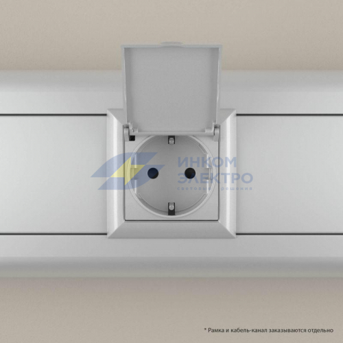 Розетка 1-м 2мод. Avanti &quot;Закаленная сталь&quot; 16А 2P+E защ. шторки с крышкой сер. DKC 4404012 фото 6