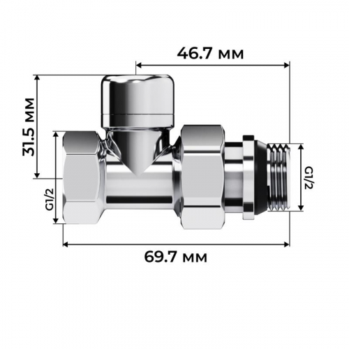 Набор термостатический прямой Design 1/2дюйм М30х1.5 хром Royal Thermo НС-1640377 фото 6 Набор термостатический прямой Design 1/2дюйм М30х1.5 хром Royal Thermo НС-1640377 фото 6