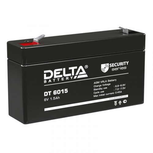Аккумулятор ОПС 6В 1.5А.ч Delta DT 6015