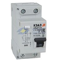Выключатель автоматический дифференциального тока 2п C 6А 30мА тип AC 4.5кА АВДТ32-22C6-AC УХЛ4 КЭАЗ 318368