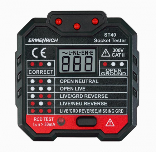 Тестер розеток Zing ST40 Ermenrich 82963 фото 2