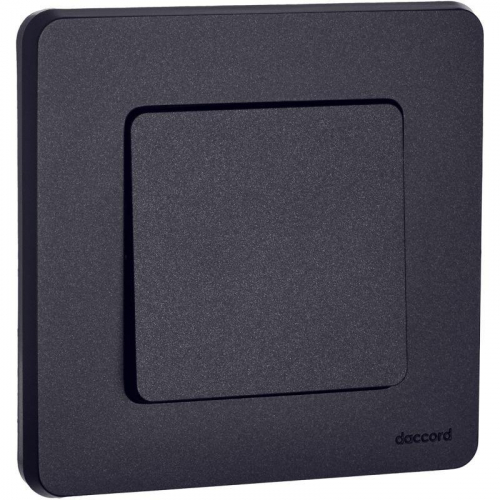 Переключатель 1-кл. Inspiria 10А IP20 250В 10AX механизм антрацит IEK 673653 фото 3