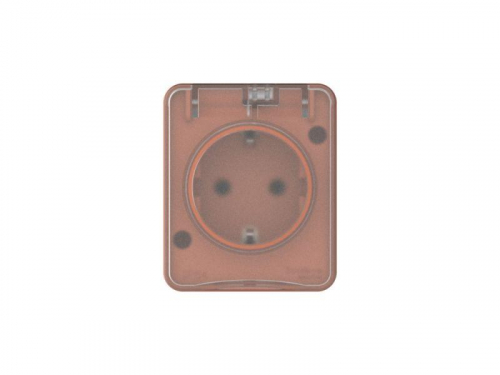 Розетка 1-м ОП AtlasDesign PROFI 16А IP54 250В заземл. защ. шторки терракот. SE ATN547045 фото 6
