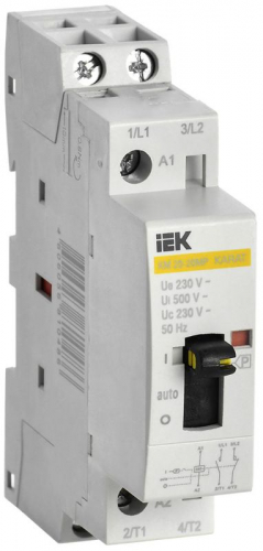 Контактор модульный КМ20-20МР AC с ручным управ. KARAT IEK MKK12-20-20 Контактор модульный КМ20-20МР AC с ручным управ. KARAT IEK MKK12-20-20