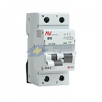 Выключатель автоматический дифференциального тока 2п D 13А 300мА тип AC 6кА DVA-6 Averes EKF rcbo6-1pn-13D-300-ac-av