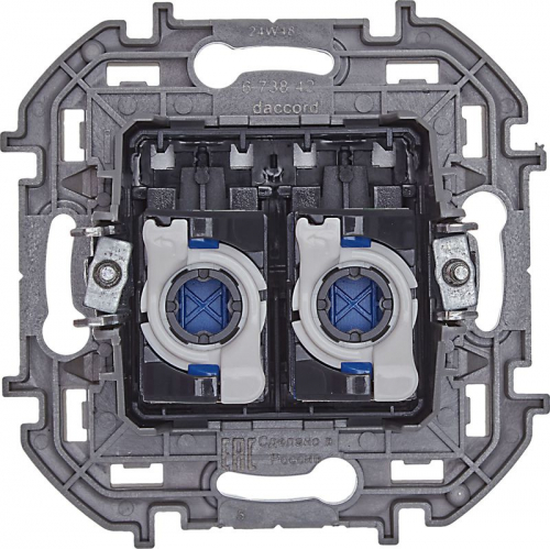 Розетка компьютерная 2-м Inspiria RJ45 кат.6 UTP механизм алюм. IEK 673842 фото 4 Розетка компьютерная 2-м Inspiria RJ45 кат.6 UTP механизм алюм. IEK 673842 фото 4