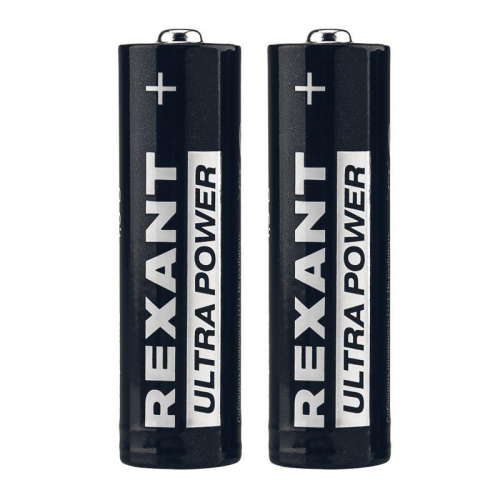 Элемент питания алкалиновый AA/LR6 1.5В ультра (блист.2шт) Rexant 39-1025 фото 3