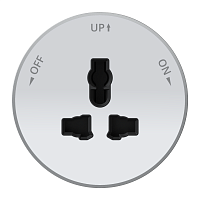 Розетка MultiTrack 13А 250В универс. круглая бел. SE MTK13002W