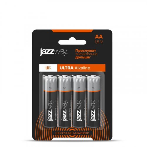 Элемент питания алкалиновый AA/LR6 1.5В Ultra Alkaline BL-4 (блист.4шт) JazzWay 5010772 фото 2