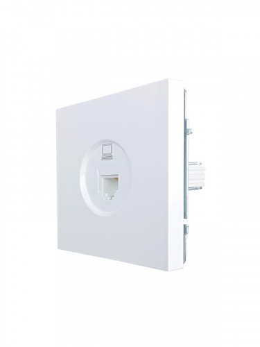 Розетка компьютерная 1-м СП ZIMA IP20 кат.5 механизм бел. LEZARD 704-0288-139 фото 4