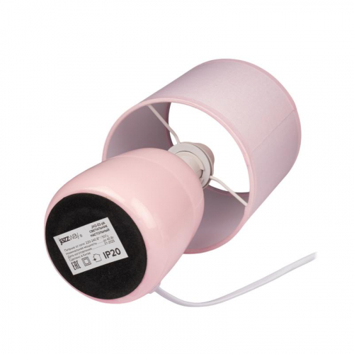 Светильник настольный JH2-02-pk E14 IP20 130х130х255мм керамика; ткань; PVC-пластик роз. JazzWay 5062337 фото 6