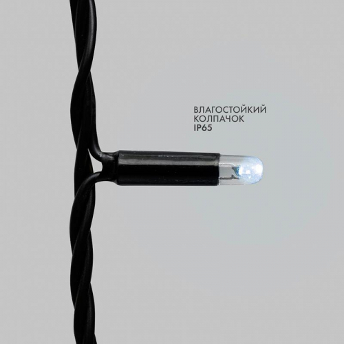 Гирлянда светодиодная "Нить" 10м 100LED бел. 10Вт 230В IP65 постоян. свечение провод ПВХ черн. (нужен шнур питания 303-500) Neon-Night 305-175 фото 3 Гирлянда светодиодная "Нить" 10м 100LED бел. 10Вт 230В IP65 постоян. свечение провод ПВХ черн. (нужен шнур питания 303-500) Neon-Night 305-175 фото 3