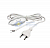Шнур сетевой 1.8м с выкл. бел. без розетки 2.5A-220V REXANT 11-1115