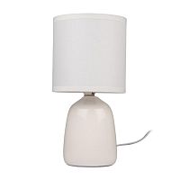 Светильник настольный JH2-02-wh E14 IP20 130х130х255мм керамика; ткань; PVC-пластик бел. JazzWay 5062313