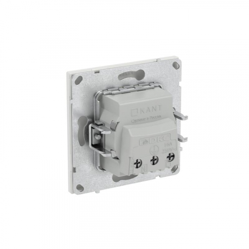 Розетка силовая KANT 2P+E без шторки бел. песок DKC 7010033 фото 4 Розетка силовая KANT 2P+E без шторки бел. песок DKC 7010033 фото 4