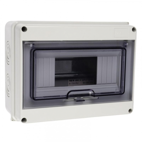 Бокс модульный накладной PDB/W 4008 GR (ЩРН-ПГ- 8) IP65 пластик. JazzWay 5072060