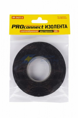 Изолента х/б 18мм двусторонняя 31.9м 200г Proconnect 09-2421-4