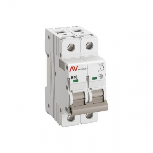 Выключатель автоматический модульный 2п B 40А 6кА AV-6 AVERES EKF mcb6-2-40B-av фото 2