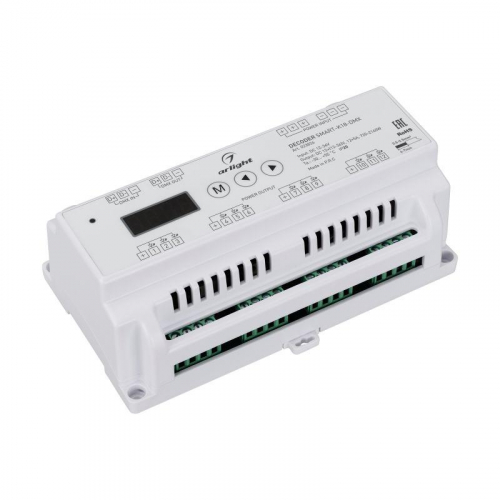 Декодер SMART-K18-DMX (12-36В 12х5А) (IP20 пластик) Arlight 023826