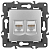Розетка компьютерная 2-м Elegance 14-3108-03 RJ45 IP20 механизм алюм. Эра Б0034310
