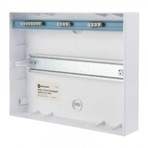 Бокс ЩРН-П-12 IP41 пластик. бел. (бел. дверца) Rexant 11-0313 фото 4