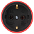 Розетка RX11-R-IP44 прямая с заземл. каучук красн. ЭРА Б0069326