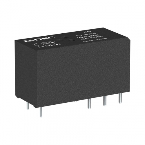 Реле миниатюрное низкопрофильное 2CO ком. ток 8А AgSnO2 напряжение 24В AC DKC IRM-24AC-2CO