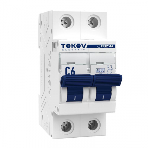 Выключатель автоматический модульный 2п C 6А 6кА PRIZMA TOKOV ELECTRIC TKE-PZ60-MCBI-2-6-C Выключатель автоматический модульный 2п C 6А 6кА PRIZMA TOKOV ELECTRIC TKE-PZ60-MCBI-2-6-C