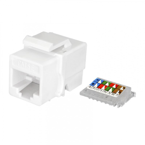 Модуль Keystone Jack RJ45 (8P8C) UTP кат.5E без инструмента бел. SUPRLAN 10-0312 фото 2