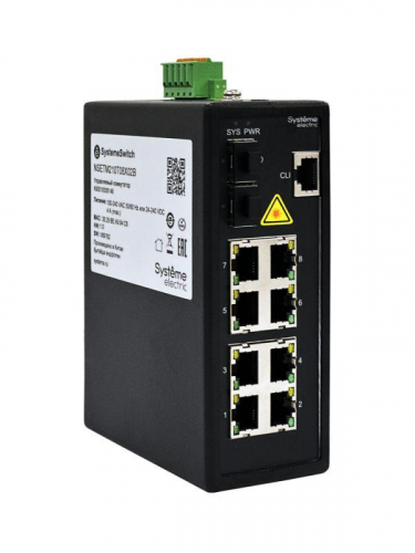 Коммутатор промышленный управляемый Ethernet L2 8х10/100/1000BaseT 2х100/1000/2500BaseX SFP SE NSETM210T08X02B