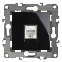 Розетка компьютерная Эра12 12-3107-06 RJ45 черн. Эра Б0014728