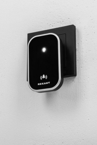Звонок беспроводной дверной с цифровым кодированием 38 мелодий 200м IP44 черн. Rexant 73-0002 фото 3 Звонок беспроводной дверной с цифровым кодированием 38 мелодий 200м IP44 черн. Rexant 73-0002 фото 3