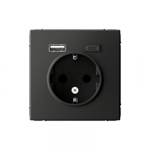 Розетка ArtGallery 16А с 2-мя заряд. устройствами USB A+C 5В/2.4А/3А 2х5В/1.5А механизм базальт SE GAL001432 Розетка ArtGallery 16А с 2-мя заряд. устройствами USB A+C 5В/2.4А/3А 2х5В/1.5А механизм базальт SE GAL001432